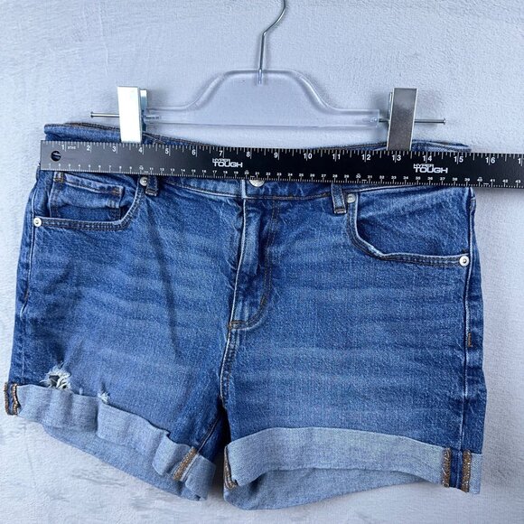 Loft Made And Love Denim jeans Shorts Womens Mid Calf Blue Size 31W - Picture 2 of 9
